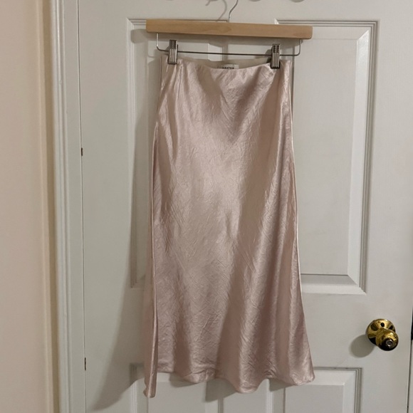 Babaton Midi Slip Skirt in Denude - Picture 2 of 4